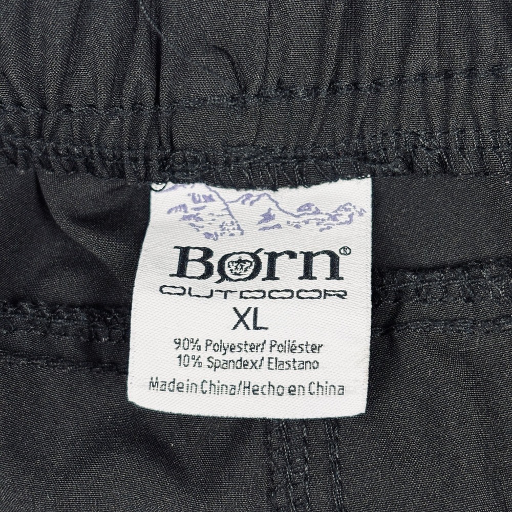 Born Outdoor Black Jogger Pants Womens XL Elastic Waist Zip Pockets Stretch - Picture 7 of 13
